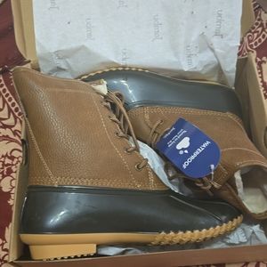 JBU Waterproof Duck Bpots Chocolate Brown Sz. 8.5 Never Worn. $50 sell price